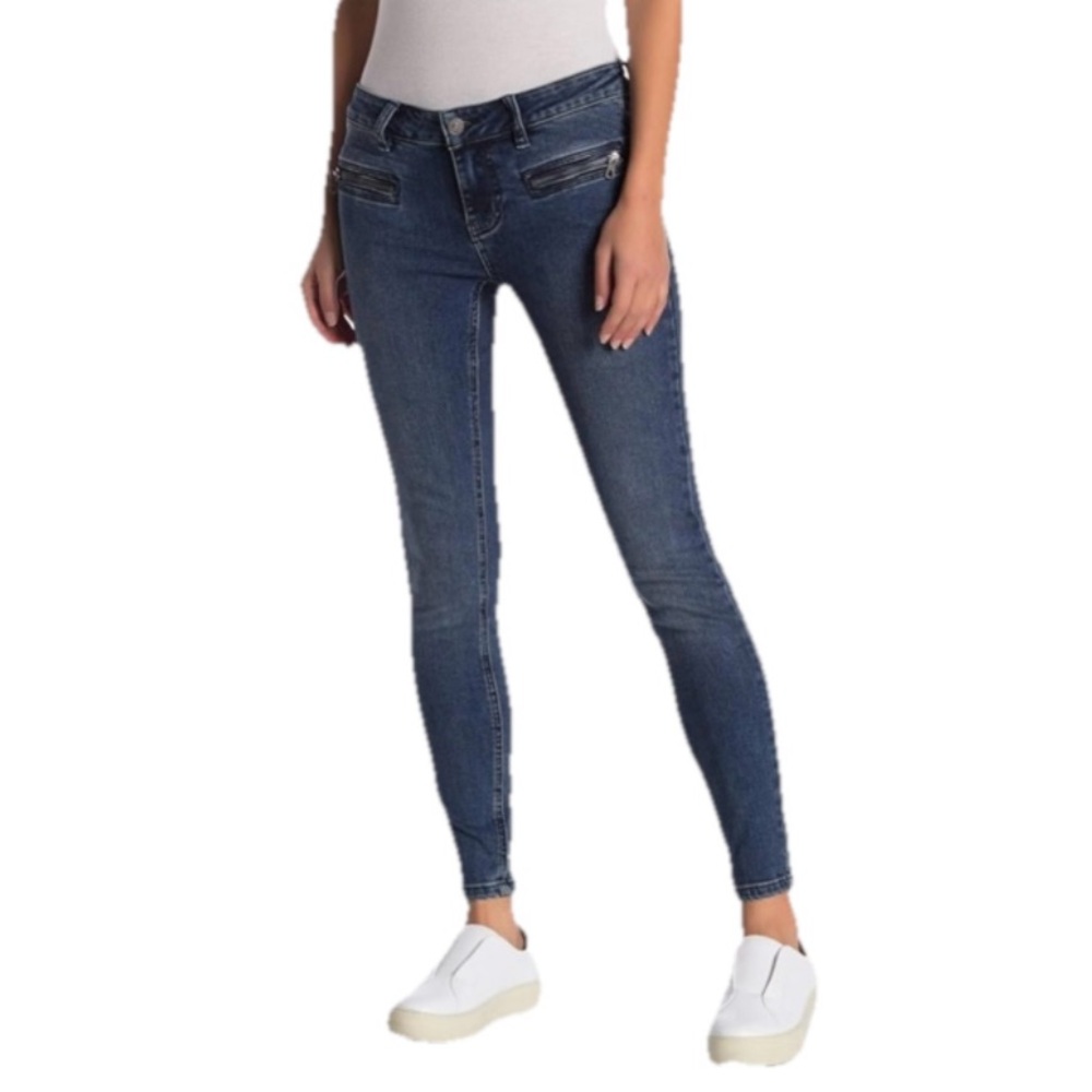 Free People We The Free Jet Denim Low Rise Women’s Skinny Blue Jeans Size 26